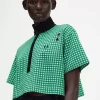 Polo court en piqué vichy pour femme