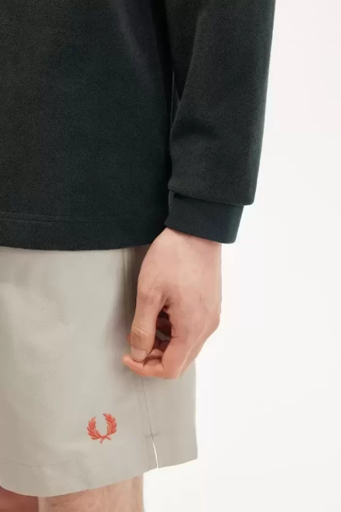 Polo décontracté en tissu éponge pour homme