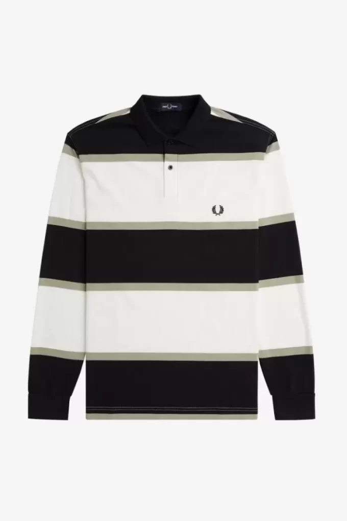 Polo décontracté à rayures pour homme