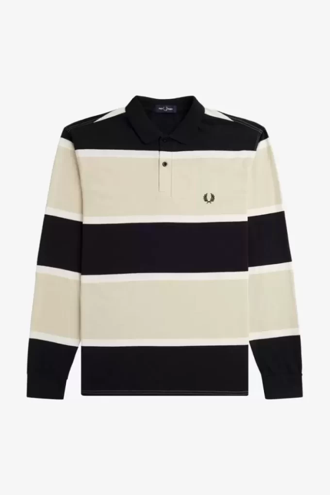 Polo décontracté à rayures pour homme
