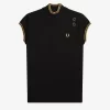 Polo femme en maille métallisée