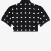 Polo femme en piqué à pois