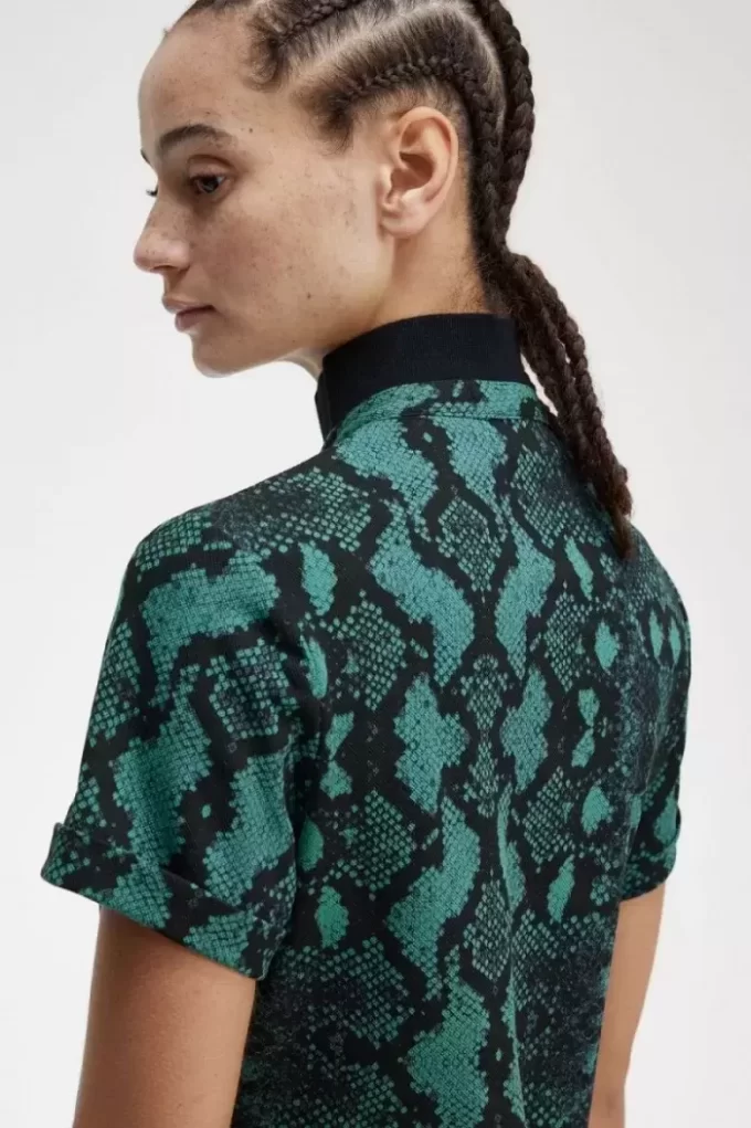 Polo femme à imprimé serpent