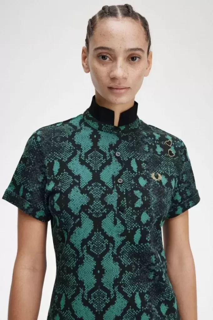 Polo femme à imprimé serpent