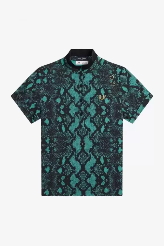 Polo femme à imprimé serpent