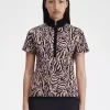 Polo femme à imprimé zèbre