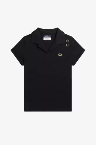 Polo Femme Piqué Col Ouvert