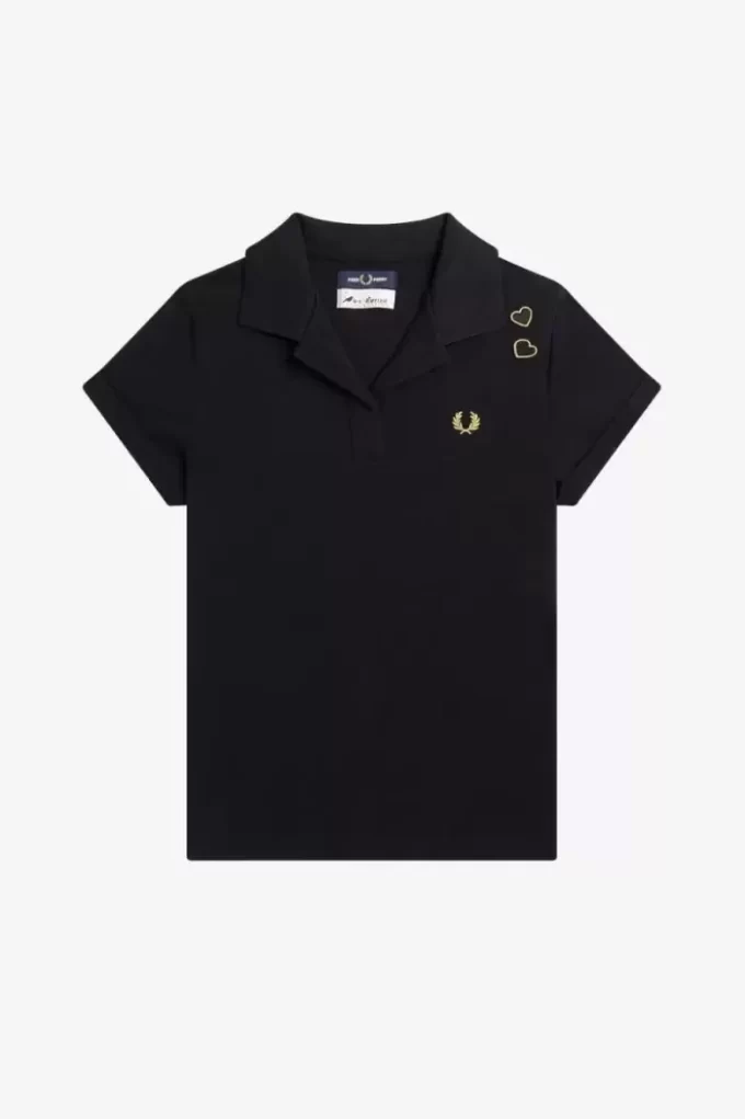 Polo Femme Piqué Col Ouvert