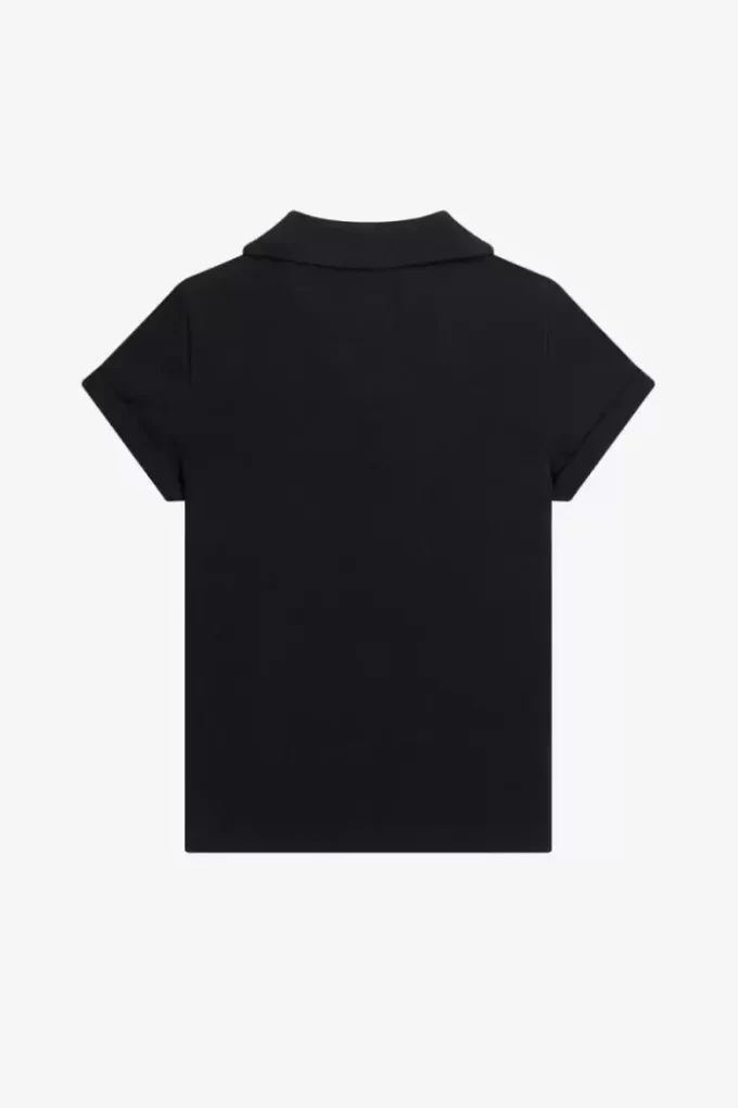 Polo Femme Piqué Col Ouvert