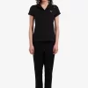 Polo Femme Piqué Col Ouvert