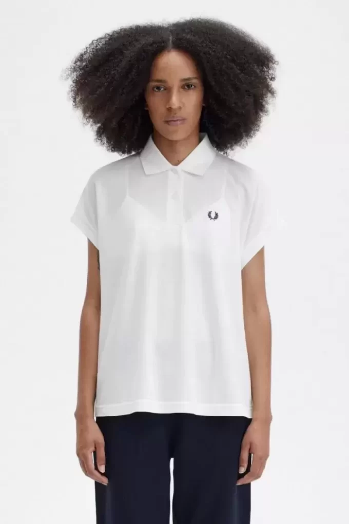 Polo femme piqué trapèze