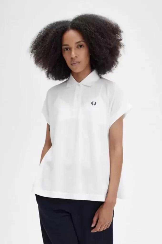 Polo femme piqué trapèze