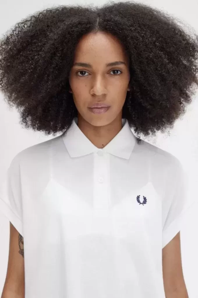 Polo femme piqué trapèze