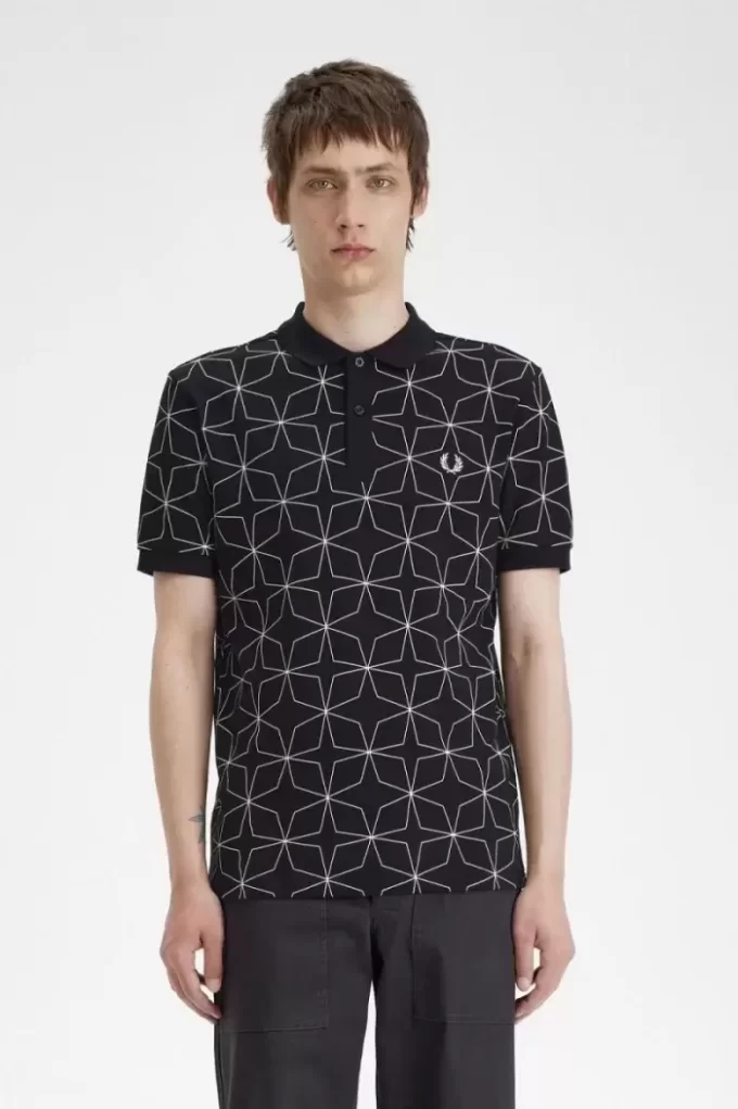 Polo géométrique pour homme