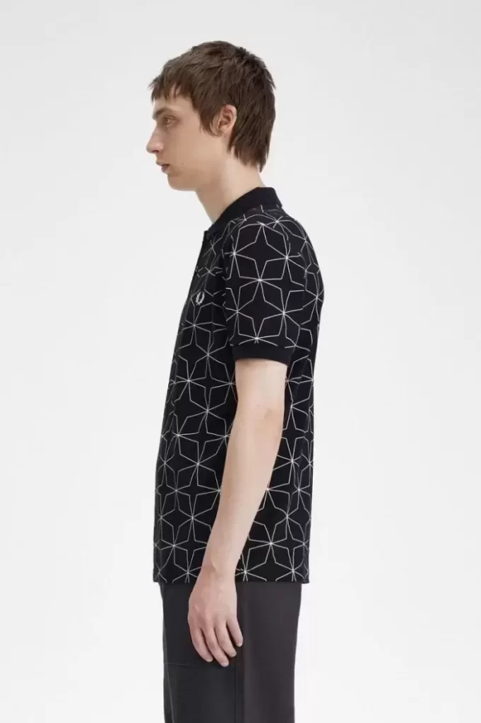 Polo géométrique pour homme