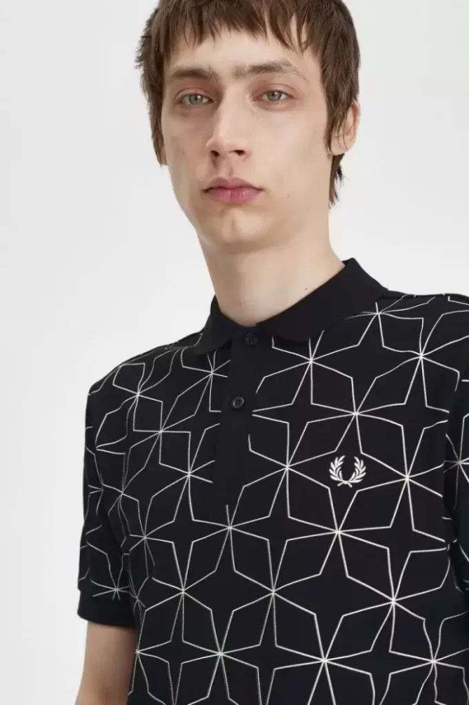 Polo géométrique pour homme
