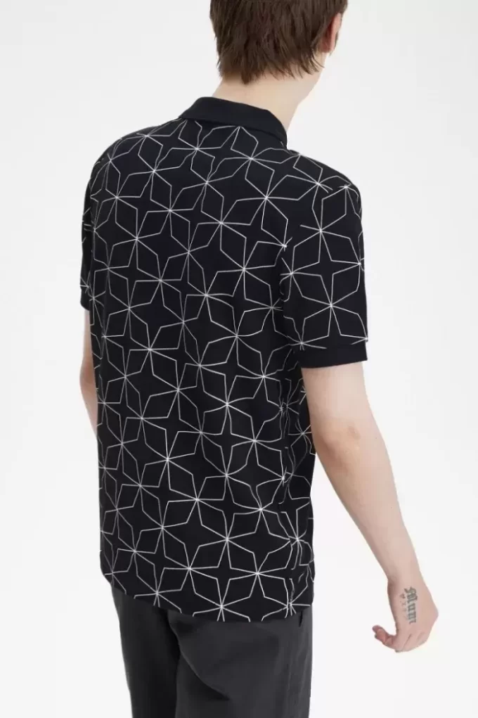 Polo géométrique pour homme