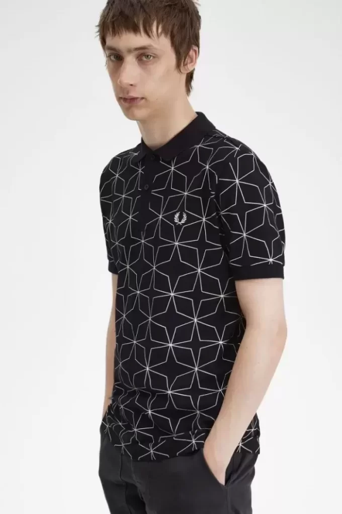 Polo géométrique pour homme