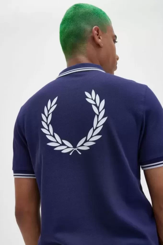 Polo graphique au dos pour homme
