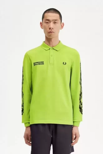 Polo graphique à manches longues Noongoons pour homme
