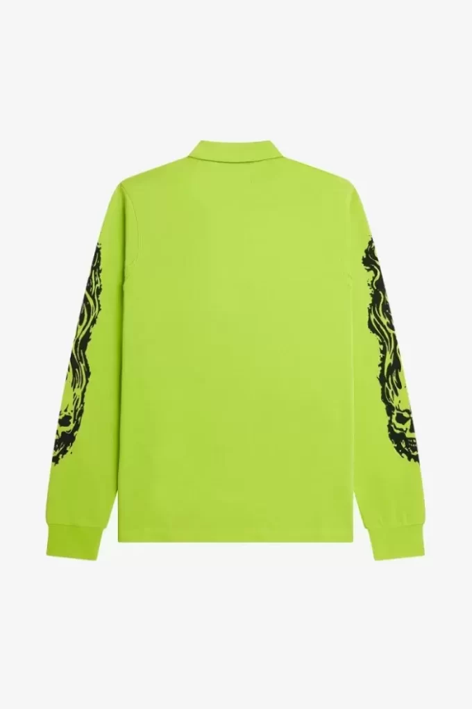 Polo graphique à manches longues Noongoons pour homme