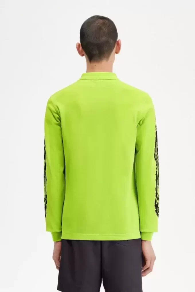 Polo graphique à manches longues Noongoons pour homme