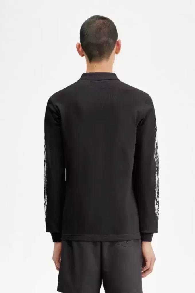Polo graphique à manches longues Noongoons pour homme