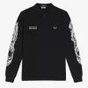 Polo graphique à manches longues Noongoons pour homme