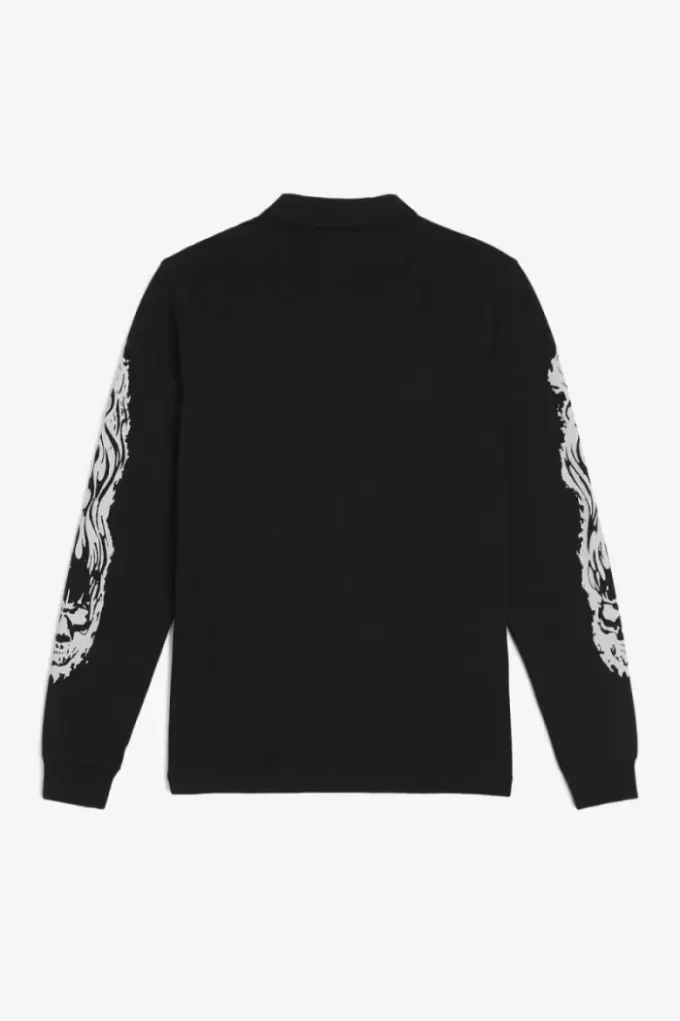 Polo graphique à manches longues Noongoons pour homme