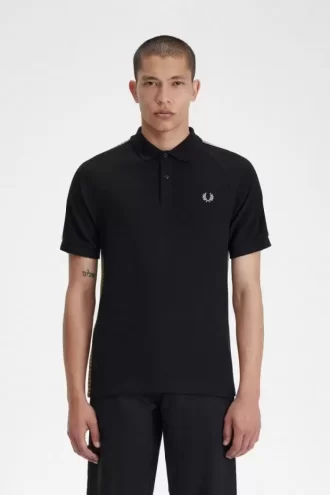 Polo homme à bandes en nid d&rsquo;abeille