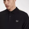Polo homme à bandes en nid d&rsquo;abeille