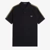 Polo homme à bandes en nid d&rsquo;abeille