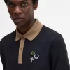 Polo homme à col contrasté