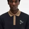 Polo homme à col contrasté