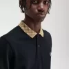 Polo homme à col damier