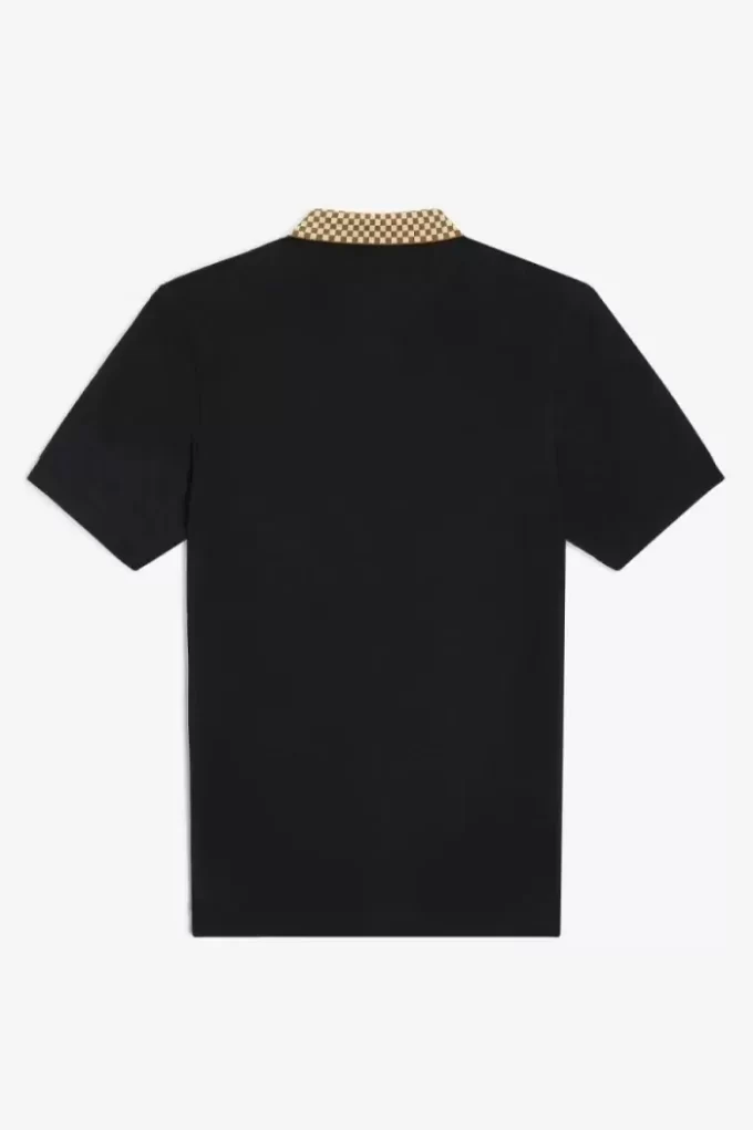 Polo homme à col damier