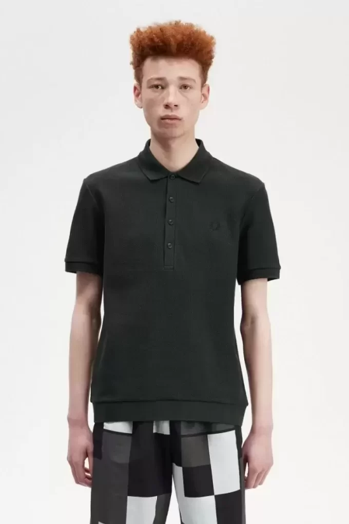 Polo homme en coton nid d&rsquo;abeille