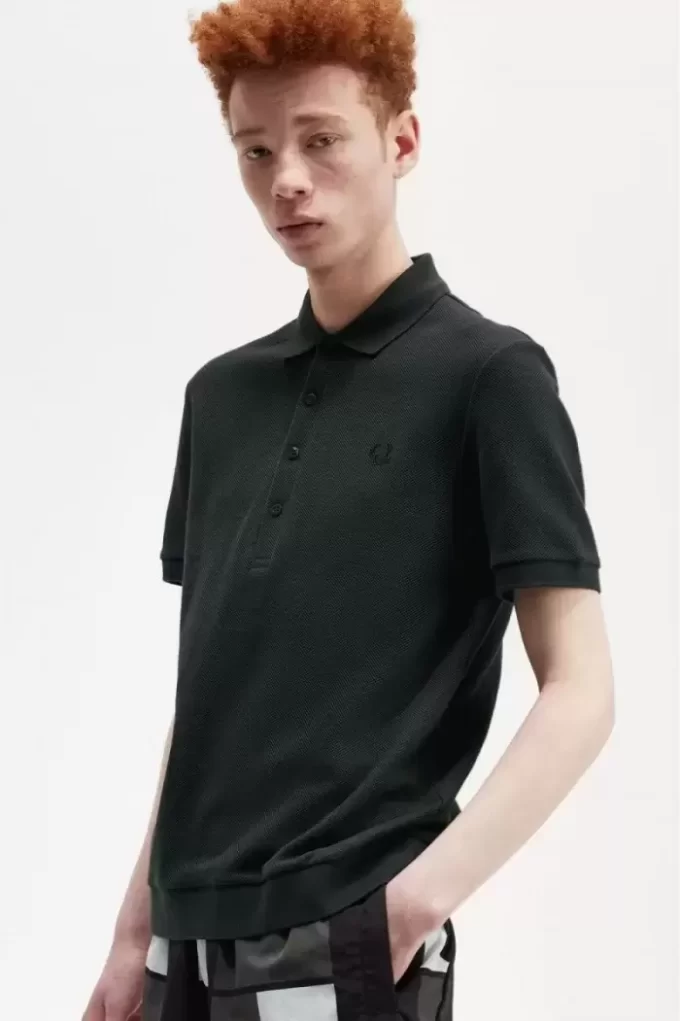 Polo homme en coton nid d&rsquo;abeille