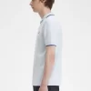 Polo homme en crêpe piqué à col zippé
