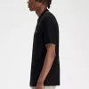 Polo homme en crêpe piqué à col zippé