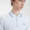 Polo homme en crêpe piqué à col zippé