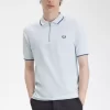 Polo homme en crêpe piqué à col zippé