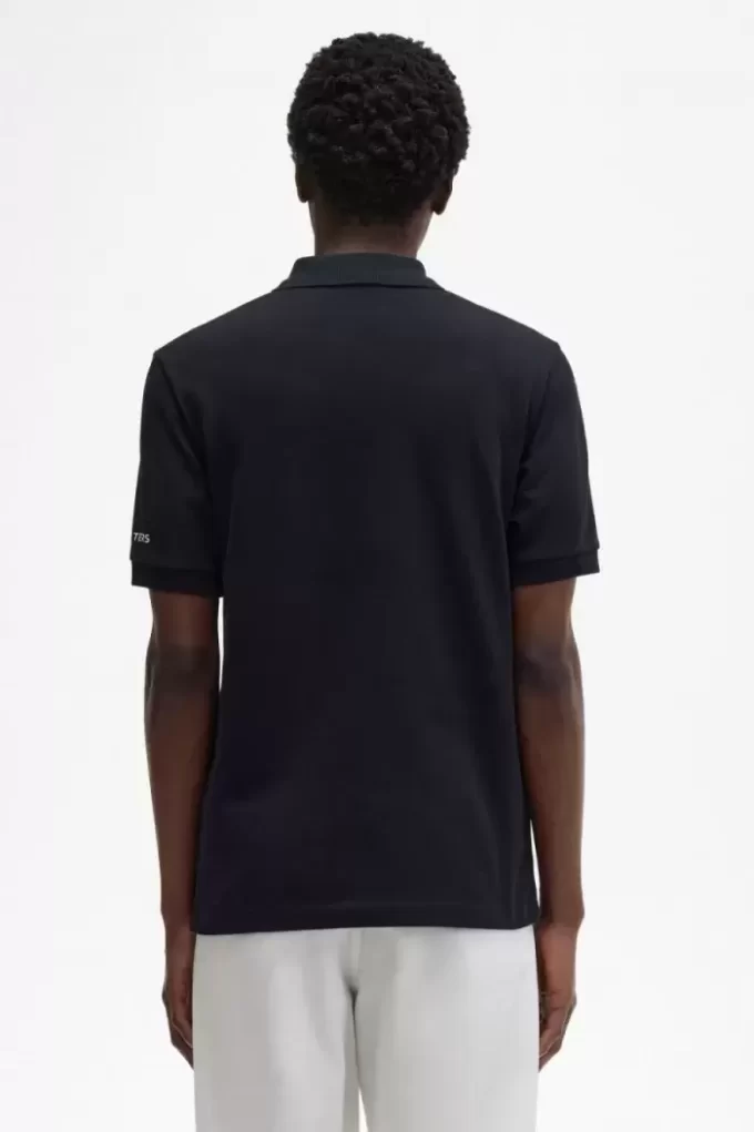 Polo homme à manches imprimées