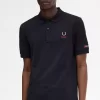 Polo homme à manches imprimées