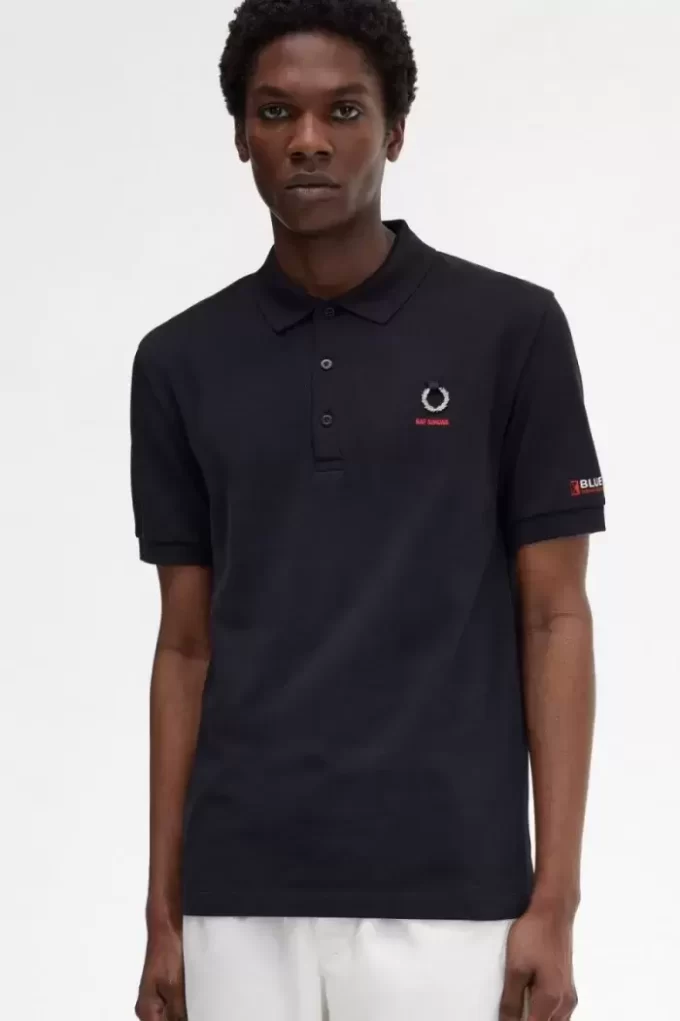 Polo homme à manches imprimées