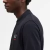 Polo homme à manches imprimées