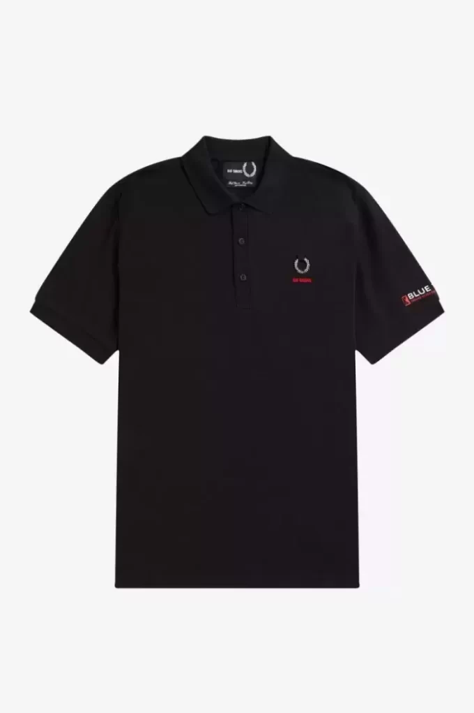 Polo homme à manches imprimées