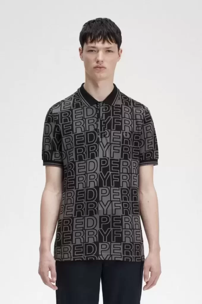 Polo à imprimé graphique pour homme