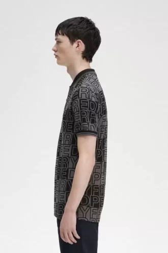 Polo à imprimé graphique pour homme