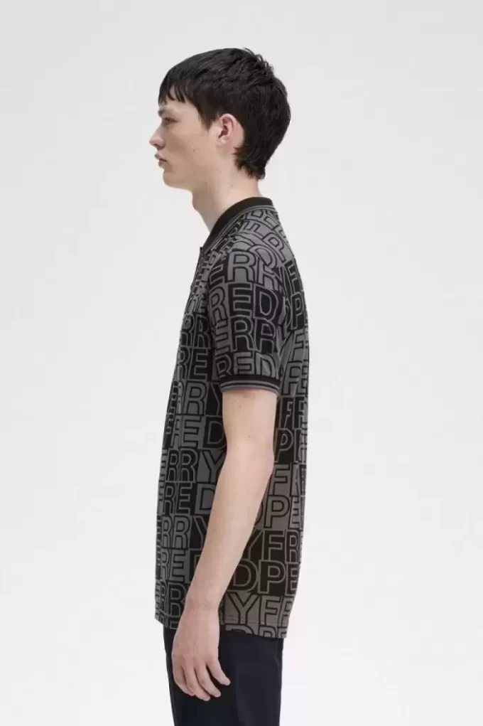 Polo à imprimé graphique pour homme